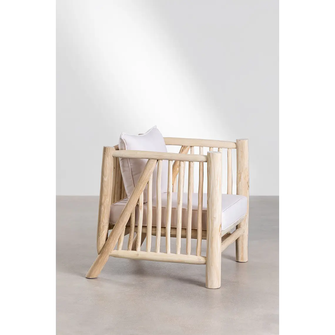 Sillón de jardín en madera de teca Cavia 5