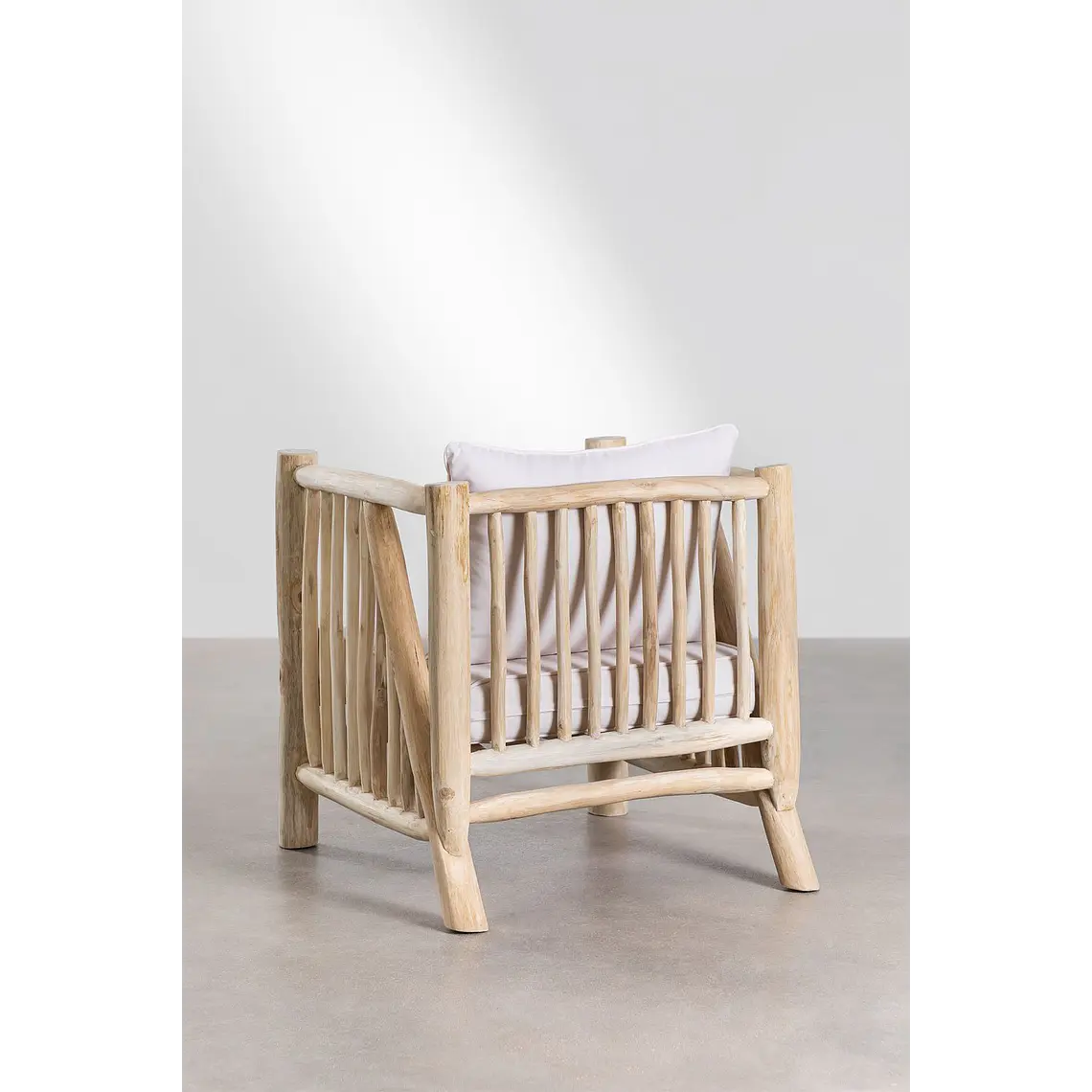 Sillón de jardín en madera de teca Cavia 6