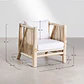 Sillón de jardín en madera de teca Cavia - Miniatura 10