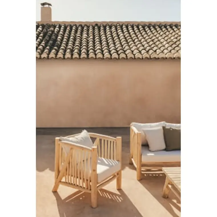 Sillón de jardín en madera de teca Cavia 11