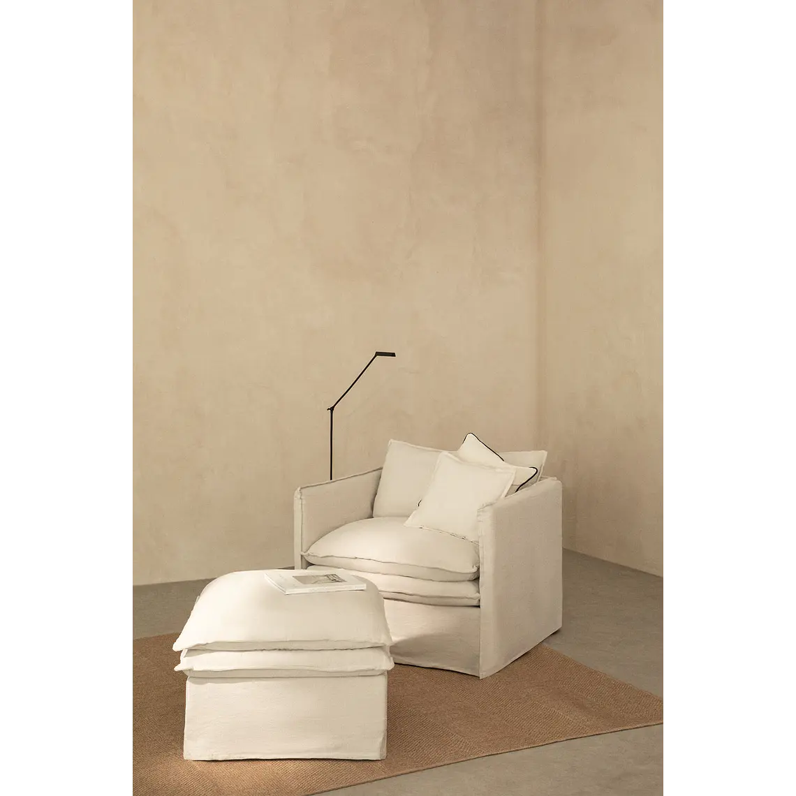 Evoira · Sillón tapizado de 100 cm 1