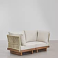 Sofá modular de jardín de 2 piezas con 2 sillones esquineros en madera de acacia Lenora - Miniatura 4