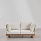 Sofá modular de jardín de 2 piezas con 2 sillones esquineros en madera de acacia Lenora - Miniatura 5