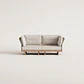Sofá modular de jardín de 2 piezas con 2 sillones esquineros en madera de acacia Lenora - Miniatura 10