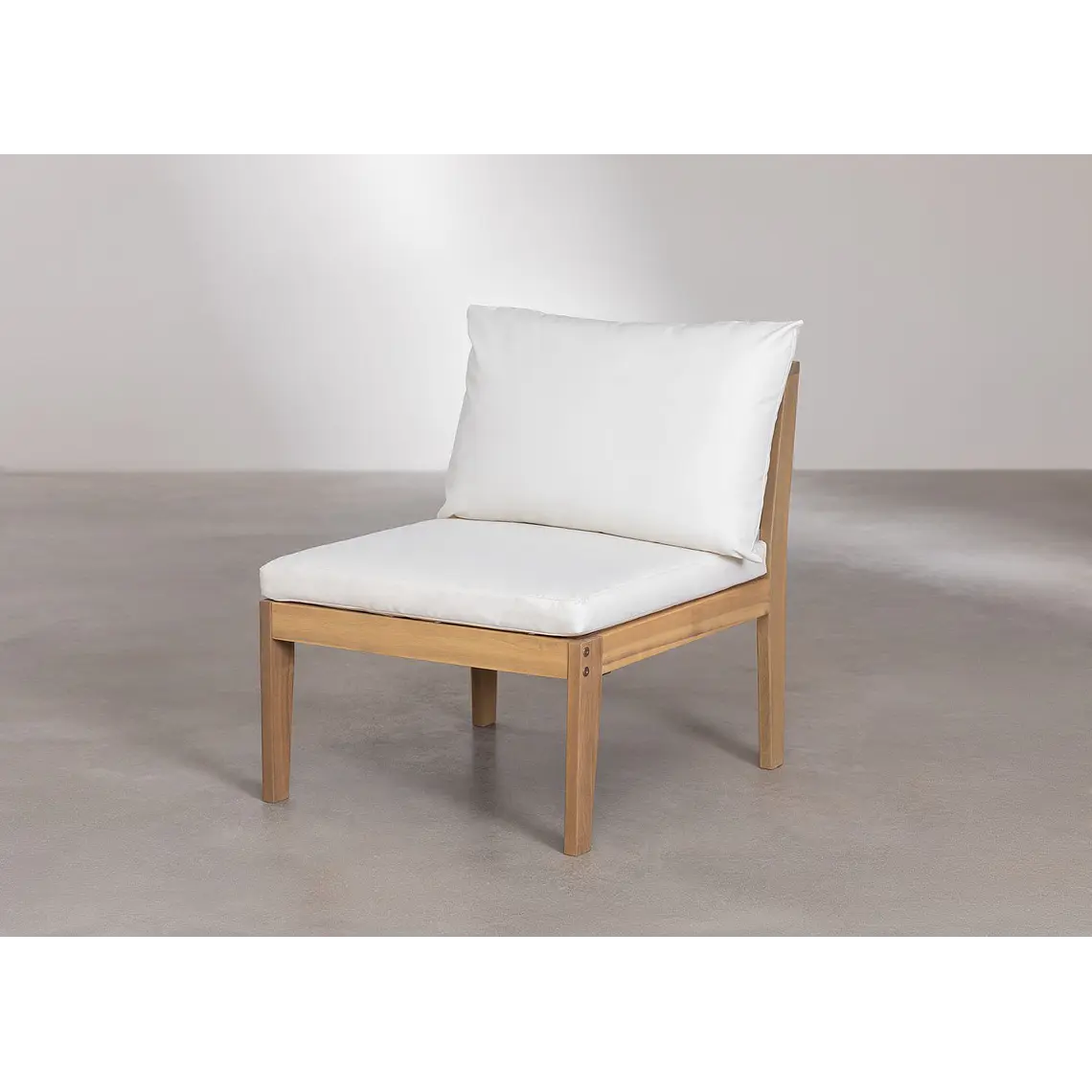 Sofá modular de jardín de 2 piezas en madera de acacia Kala 4