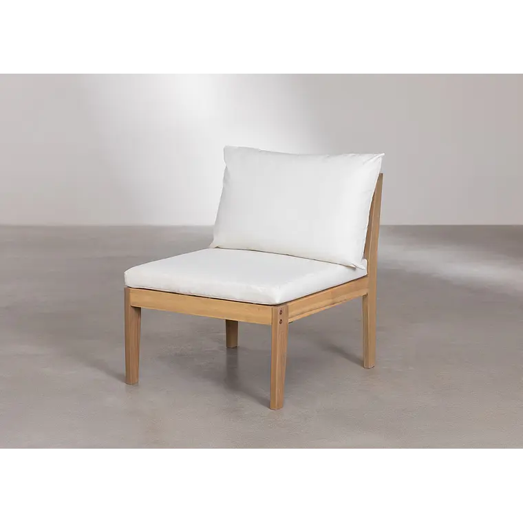 Sofá modular de jardín de 2 piezas en madera de acacia Kala 4