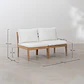 Sofá modular de jardín de 2 piezas en madera de acacia Kala - Miniatura 7