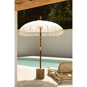 Sombrilla Ø186 cm en tela y madera Nera