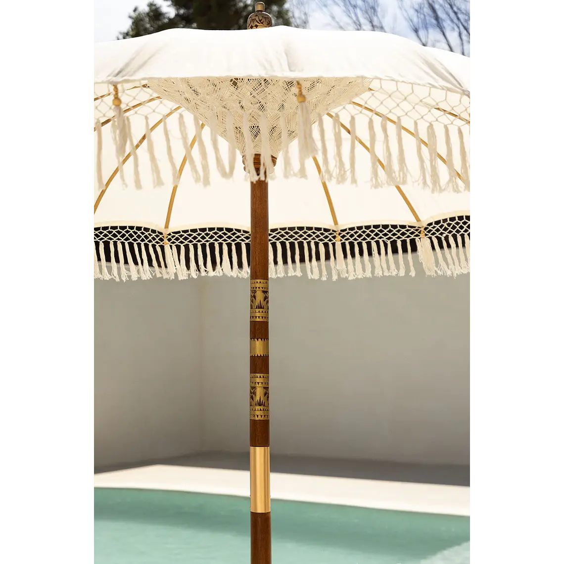 Sombrilla Ø186 cm en tela y madera Nera 3