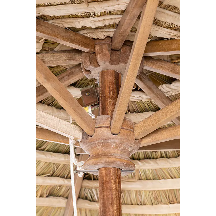 Sombrilla Ø250 cm en madera de teca Nora 5