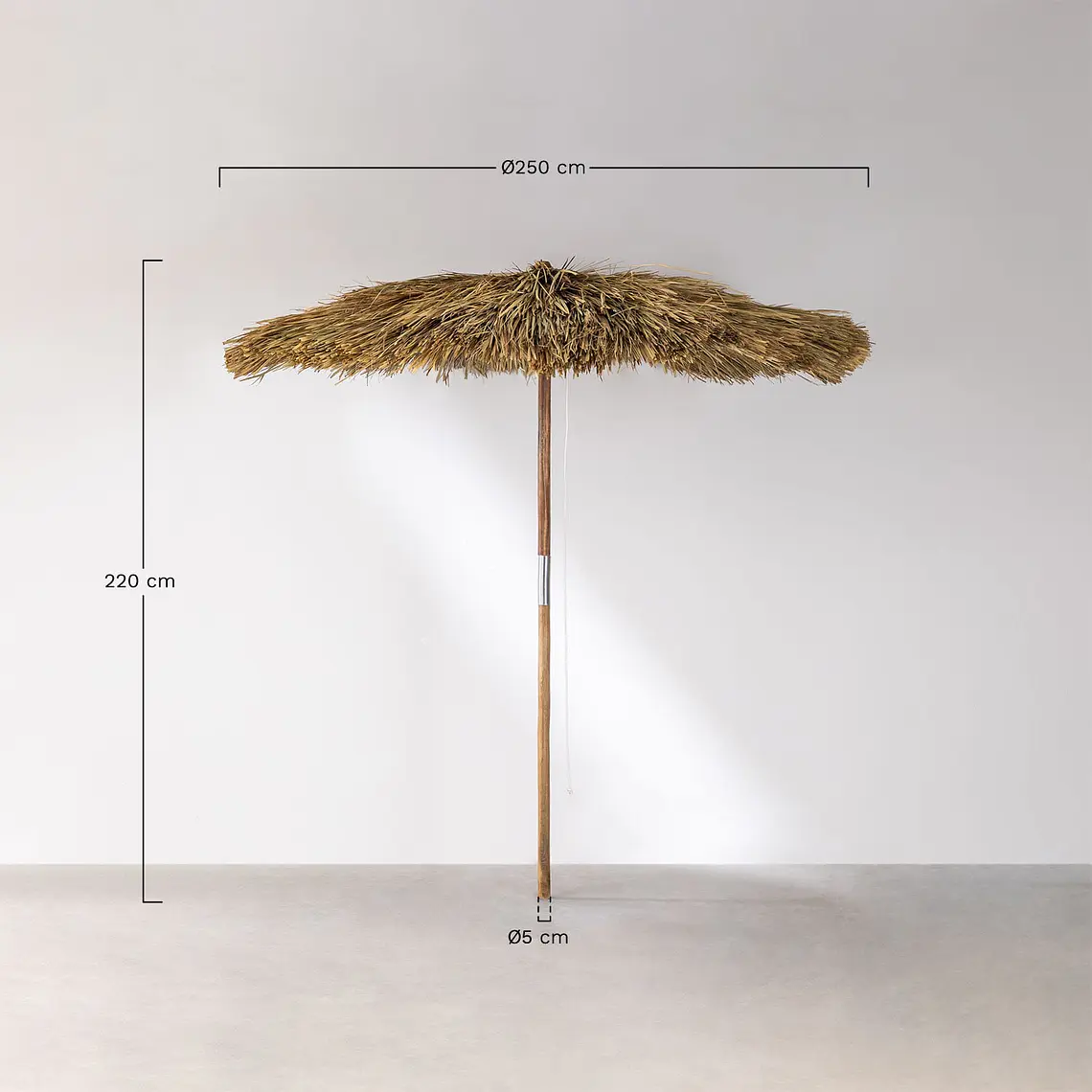 Sombrilla Ø250 cm en madera de teca Nora 10