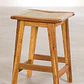 Taburete alto de jardín 65 cm en madera de acacia y cuerda trenzada Lara - Miniatura 3