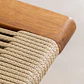 Taburete alto de jardín 65 cm en madera de acacia y cuerda trenzada Lara - Miniatura 6