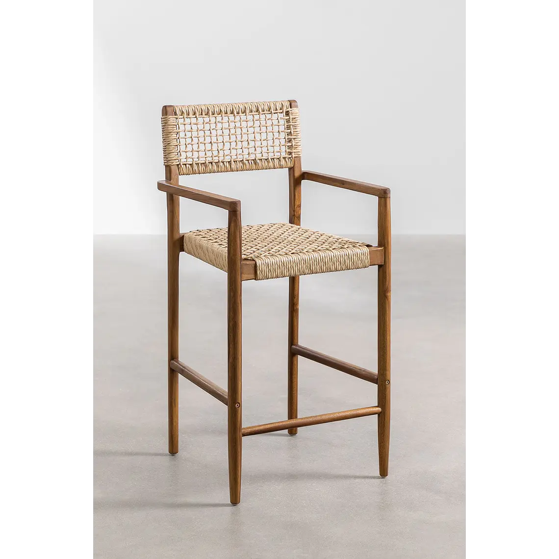 Taburete Alto de Jardín en Madera de Teca 65 cm Zala 3