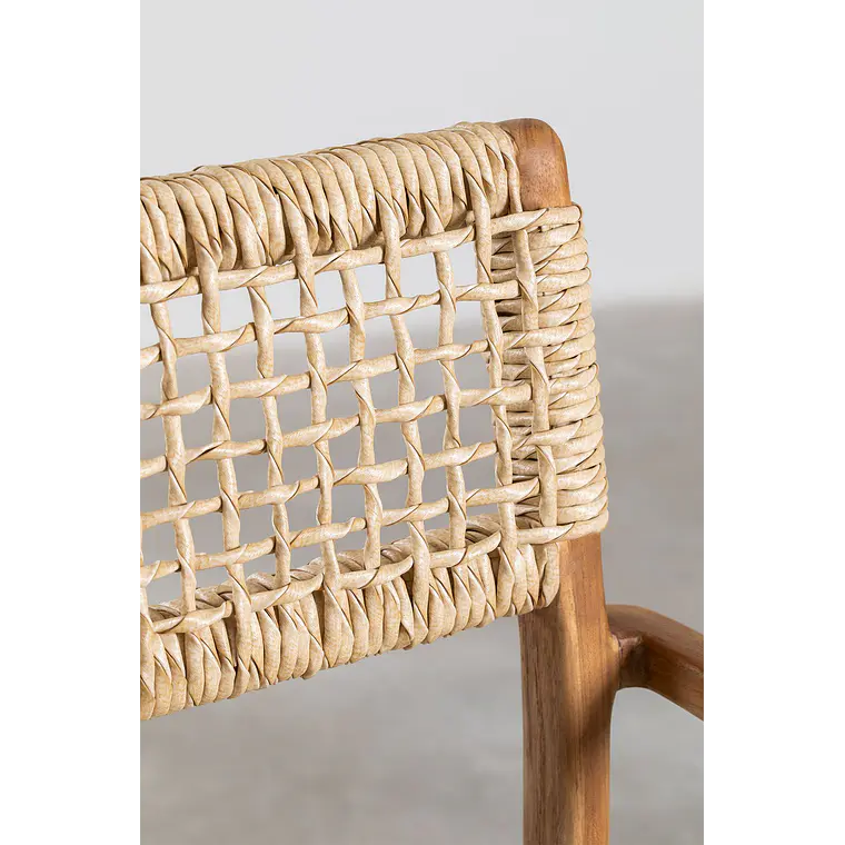 Taburete Alto de Jardín en Madera de Teca 65 cm Zala 6