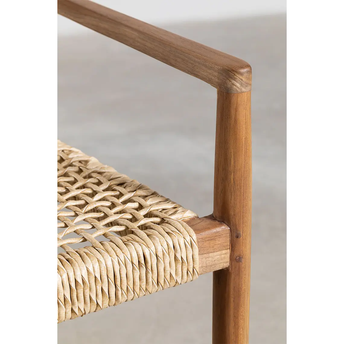 Taburete Alto de Jardín en Madera de Teca 65 cm Zala 7