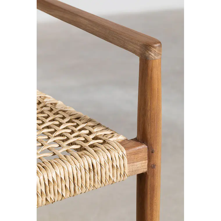 Taburete Alto de Jardín en Madera de Teca 65 cm Zala 7