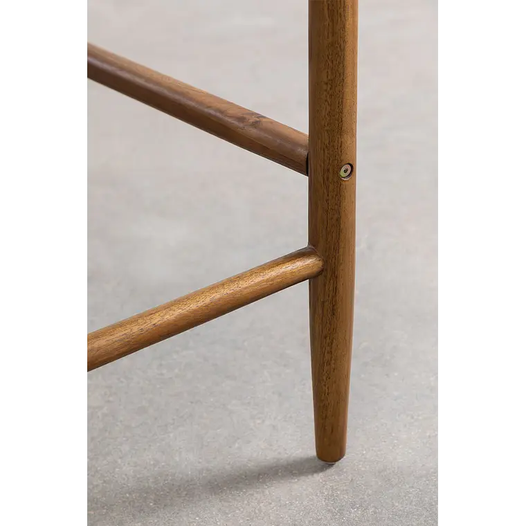 Taburete Alto de Jardín en Madera de Teca 65 cm Zala 9