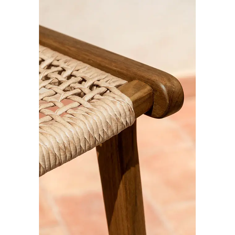 Taburete alto de jardín en madera de teca 65cm Tala 2