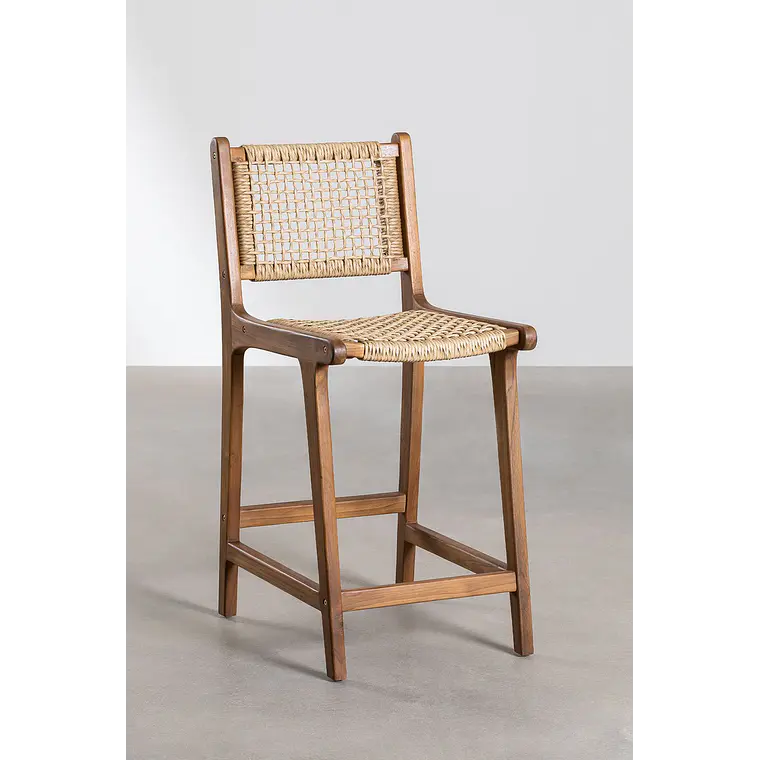 Taburete alto de jardín en madera de teca 65cm Tala 3