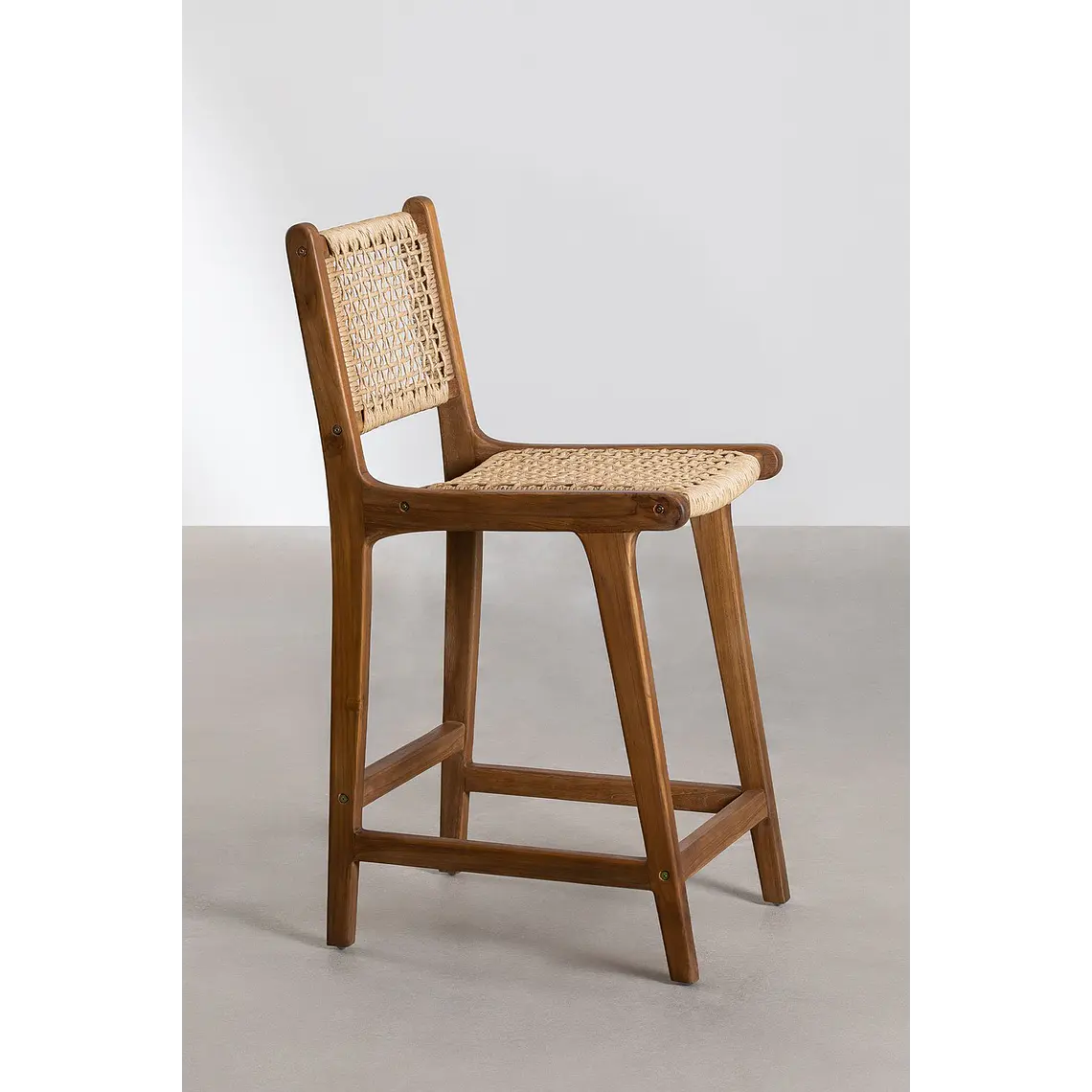 Taburete alto de jardín en madera de teca 65cm Tala 4