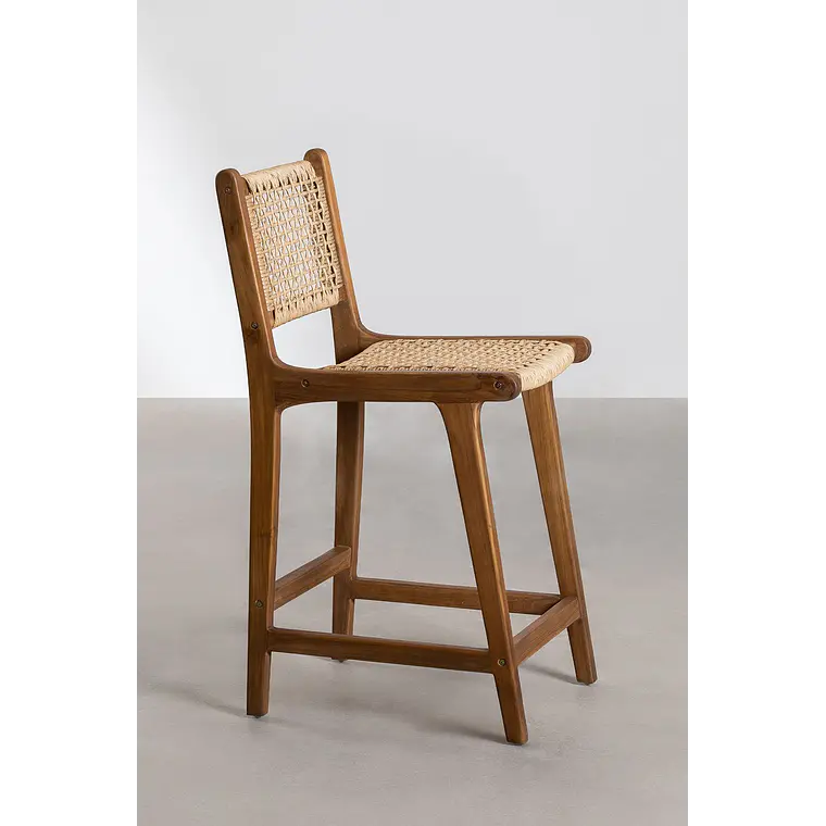 Taburete alto de jardín en madera de teca 65cm Tala 4