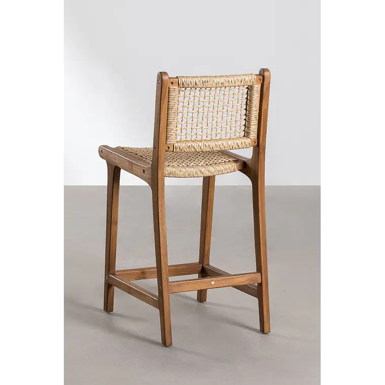 Taburete alto de jardín en madera de teca 65cm Tala 5