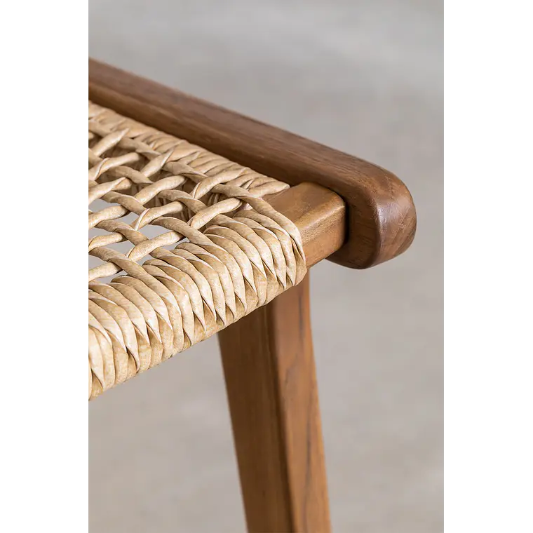 Taburete alto de jardín en madera de teca 65cm Tala 7