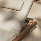 Tumbona doble reclinable en madera de acacia con cojín Calena - Miniatura 3