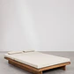 Tumbona doble reclinable en madera de acacia con cojín Calena - Miniatura 5
