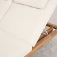 Tumbona doble reclinable en madera de acacia con cojín Calena - Miniatura 9