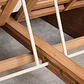 Tumbona doble reclinable en madera de acacia con cojín Calena - Miniatura 10