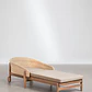 Tumbona en madera de acacia y ratán sintético Solora - Miniatura 4