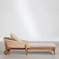 Tumbona en madera de acacia y ratán sintético Solora - Miniatura 5