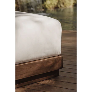 Tumbona reclinable en madera de acacia Cerena