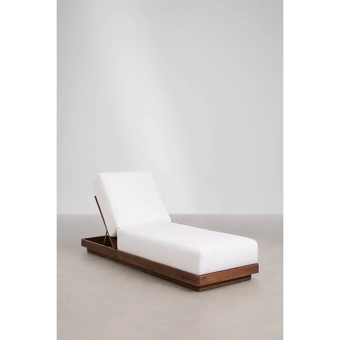 Tumbona reclinable en madera de acacia Cerena 3