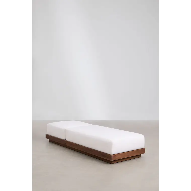 Tumbona reclinable en madera de acacia Cerena 4