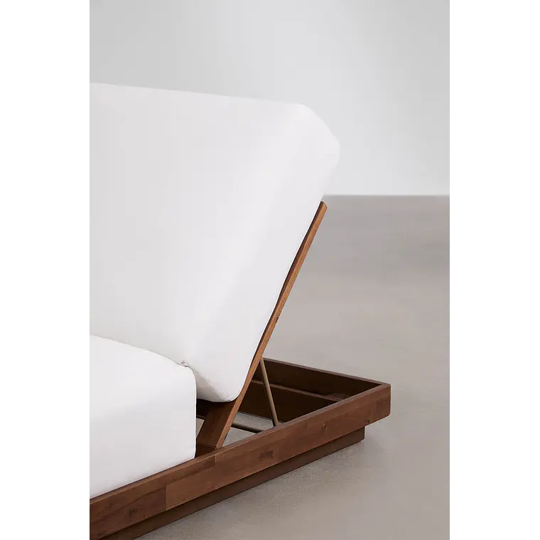 Tumbona reclinable en madera de acacia Cerena 7