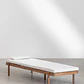 Tumbona reclinable en madera de acacia con cojín Salia - Miniatura 4