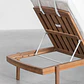Tumbona reclinable en madera de acacia con cojín Salia - Miniatura 7