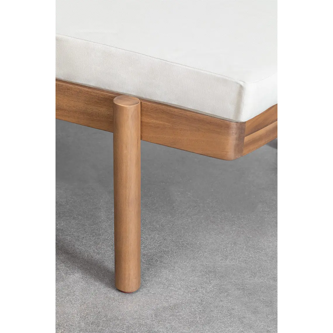 Tumbona reclinable en madera de acacia con cojín Salia 8
