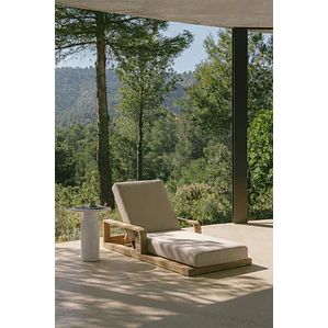 Tumbona reclinable en madera de acacia Kalina