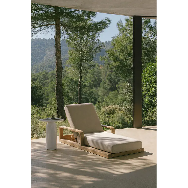 Tumbona reclinable en madera de acacia Kalina 2