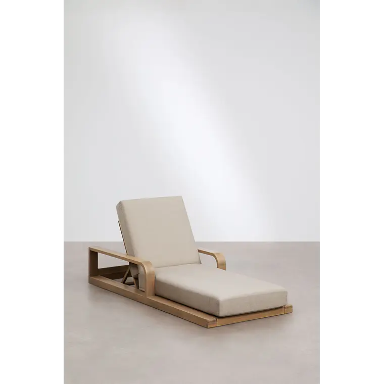 Tumbona reclinable en madera de acacia Kalina 4