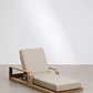 Tumbona reclinable en madera de acacia Kalina - Miniatura 4