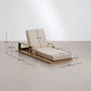 Tumbona reclinable en madera de acacia Kalina - Miniatura 12