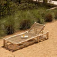 Tumbona reclinable en madera de teca Rena - Miniatura 1