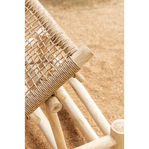 Tumbona reclinable en madera de teca Rena