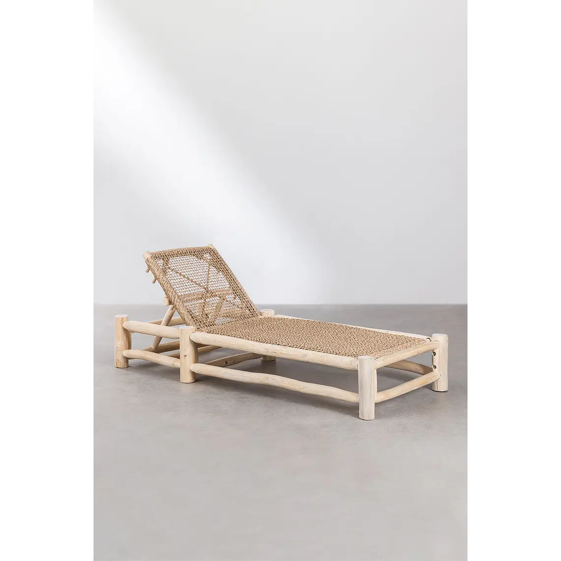 Tumbona reclinable en madera de teca Rena 3