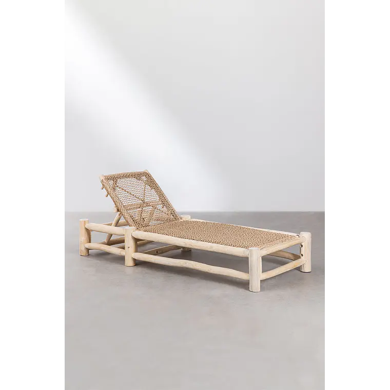 Tumbona reclinable en madera de teca Rena 3